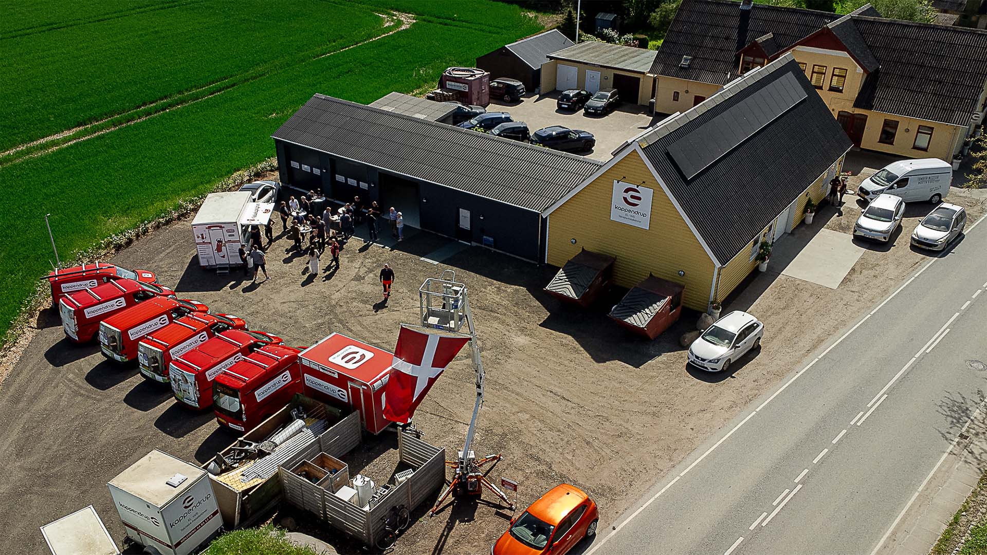 Kappendrup virksomhed set fra luften